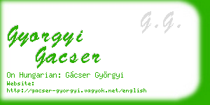 gyorgyi gacser business card