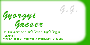 gyorgyi gacser business card